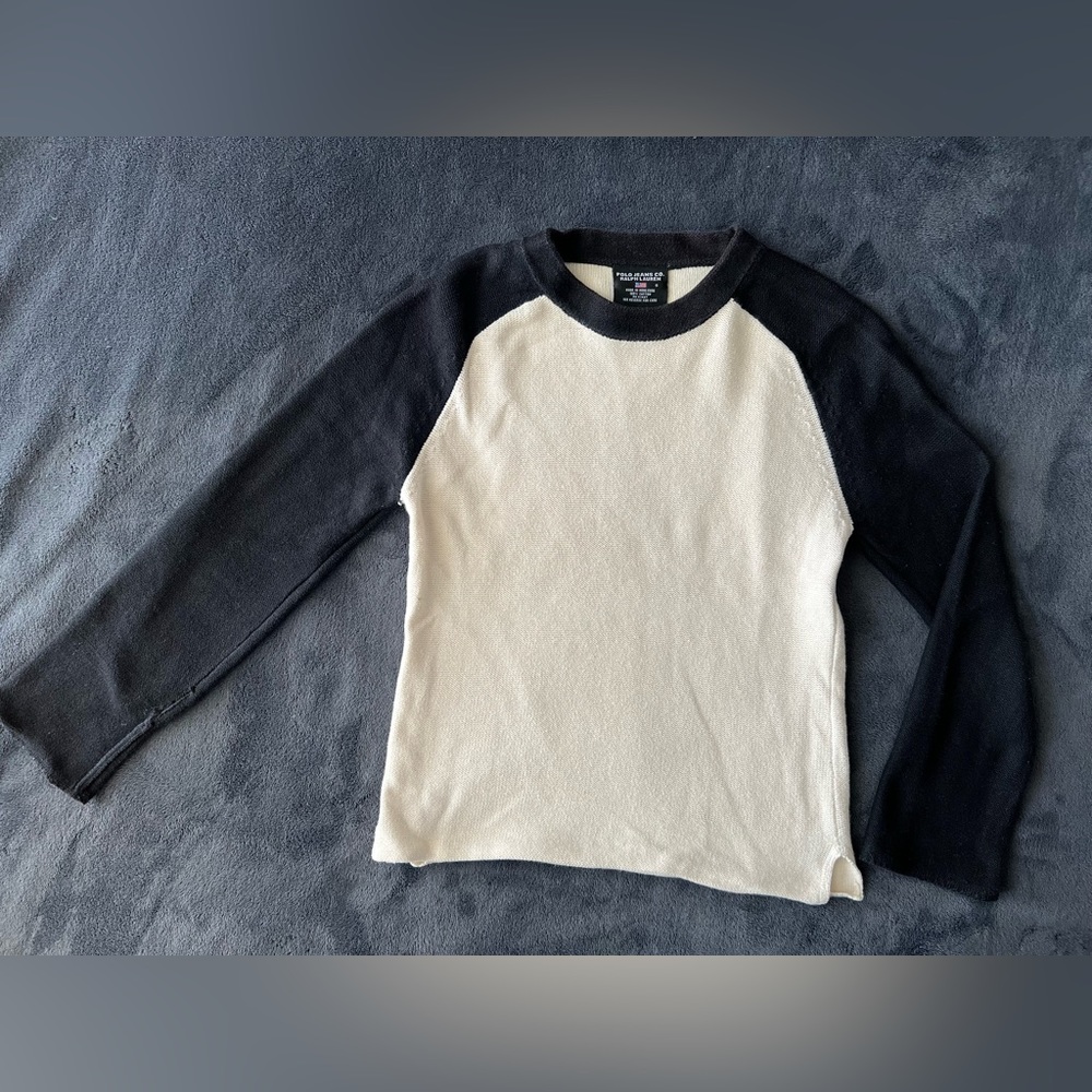 Polo Jeans Co | long sleeve sweater | size S US | cream/black
